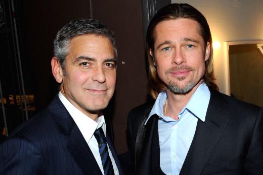 Brad Pitt and George Clooney Friends Photo