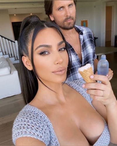 Kim Kardashian gets ice cream with Scott Disick