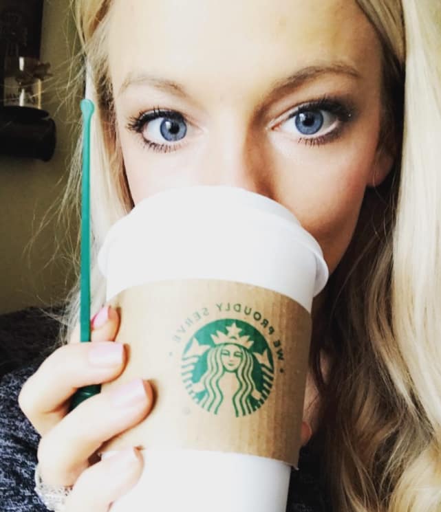 Mackenzie recently posted a photo of herself drinking Starbucks. 