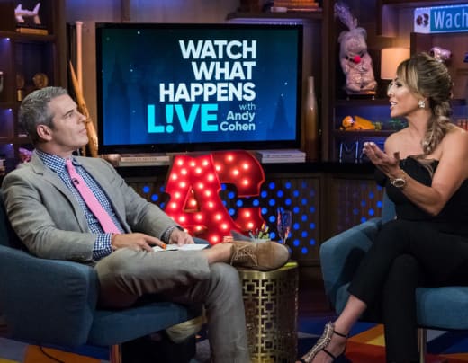 Kelly Dodd with Andy Cohen
