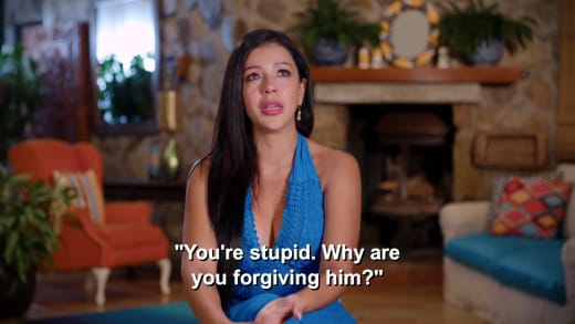 Jasmine Pineda - "you're stupid. why are you forgiving him?"