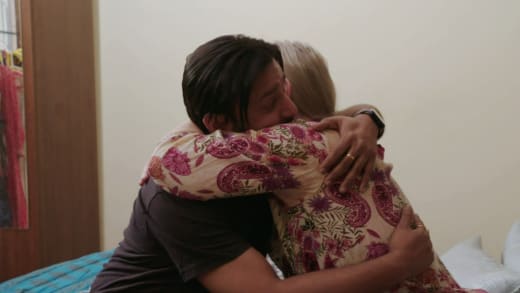 Sumit SIngh and Jenny Slatten hug, make peace