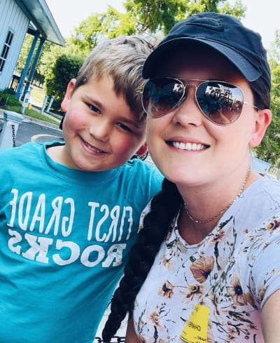 Jenelle Evans and a Son