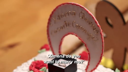 Mike Berk cake - Ximena do you want to marry me?