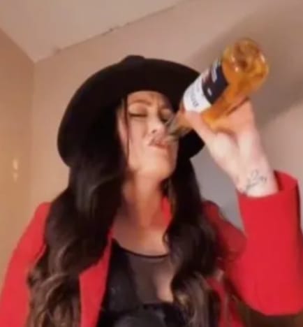 Jenelle drinking