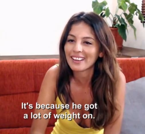 Evelin Villegas: it's because he's got a lot of weight on