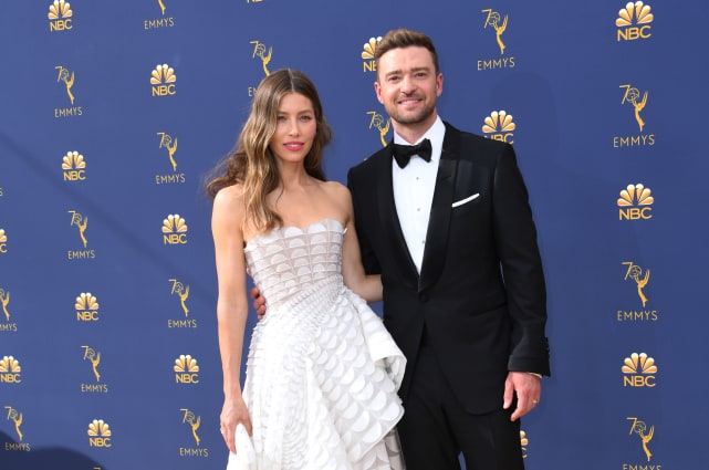 Jessica biel and justin timberlake at the emmys