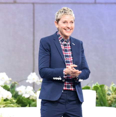 Ellen DeGeneres en el set