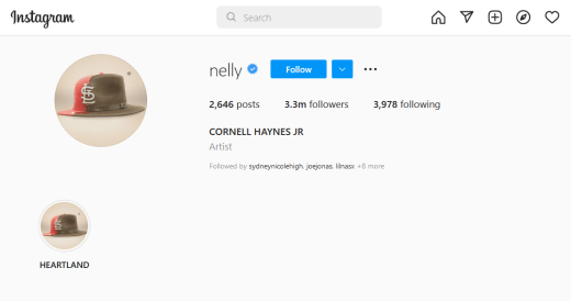 Nelly IG 3.3 million followers