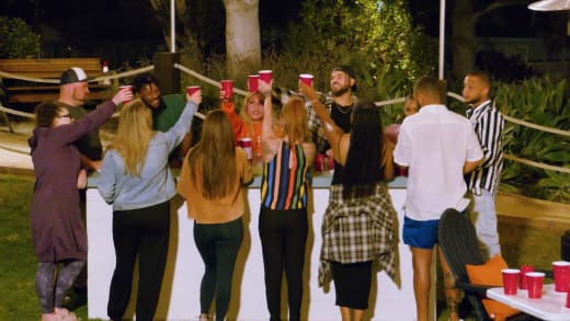 the cast toasts at the Teen Mom Family Reunion