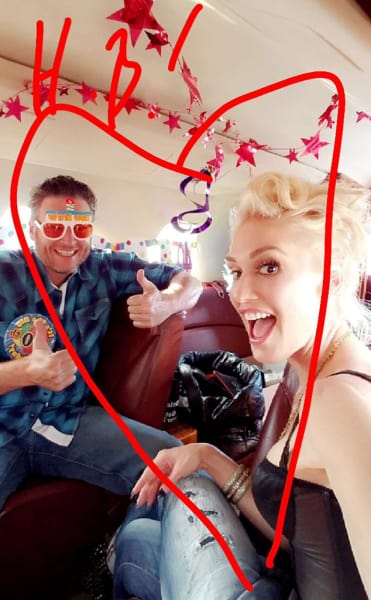 Gwen Stefani and Blake Shelton on His Birthday