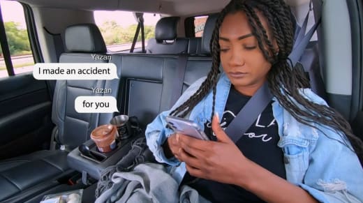 Yazan Abo Horira le envía un mensaje de texto a Brittany Banks: hice un accidente por ti