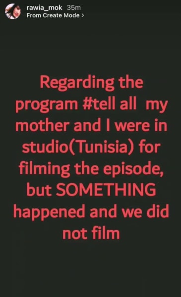 Rawia (Hamza sister) IG says she and mom were ready to participate in Tell All