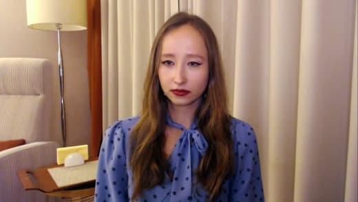 Alina cries on camera during the Tell All