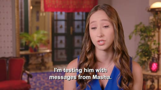Alina - I'm testing him with messages from Masha