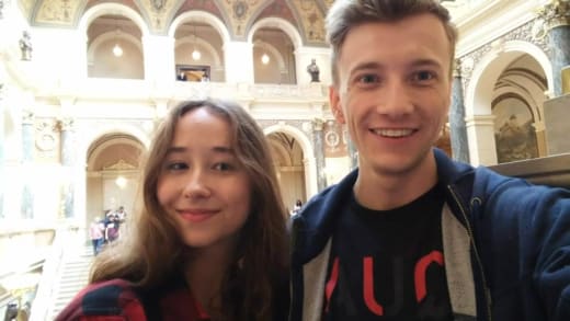 Steven Johnston met up with Alina (throwback pic)