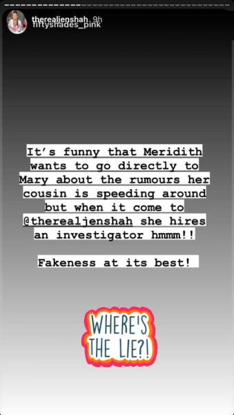 Jen Shah IG shades Meredith Marks over private investigator