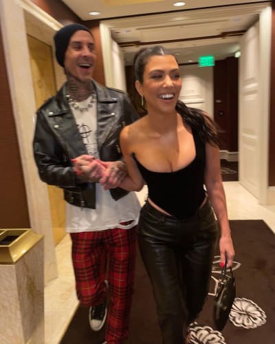 Kourtney Kardashian in Vegas with Travis Barker
