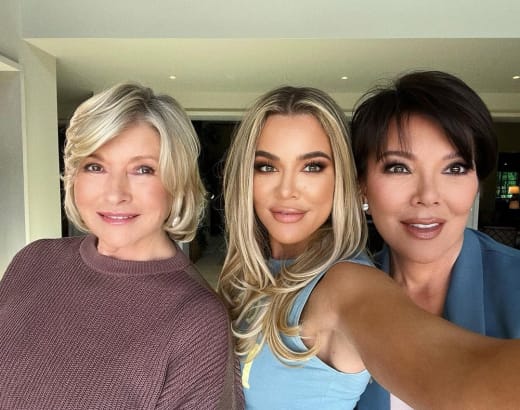 Martha Stewart, Khloe Kardashian, and Kris Jenner in a Selfie