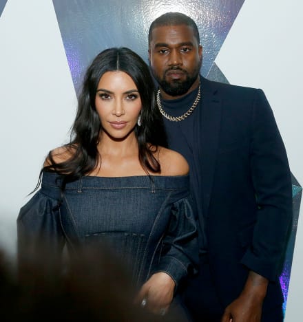 Kim Kardashian and Kanye West in 2019