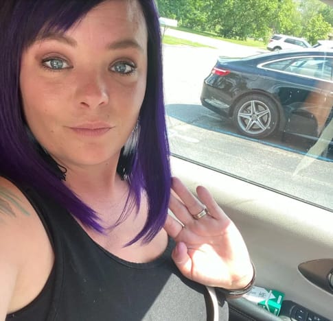 Catelynn Lowell With Purple Hair