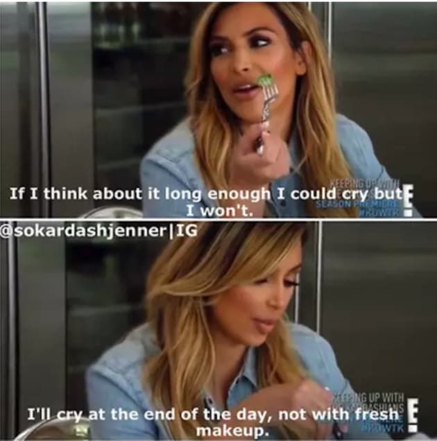 Kim Kardashian Cry Makeup Meme - The