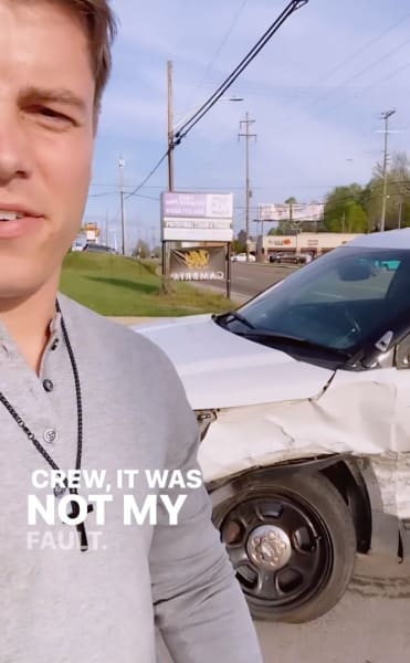 Lawson Bates Car Crash Pic