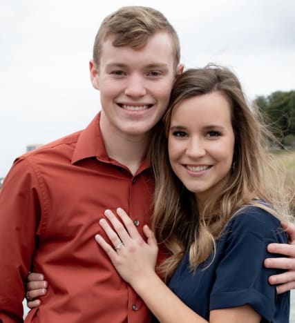 Photo of the engagement of Justin Duggar and Claire Spivey