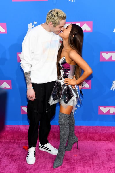 Ariana Grande and Pete Davidson at the VMAs