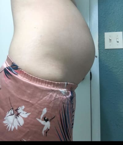 Raiven Adams baby bump at 30 weeks