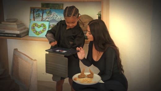 Saint West Shows Kim Kardashian His Roblox Game