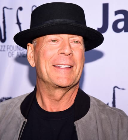 Bruce Willis in a hat