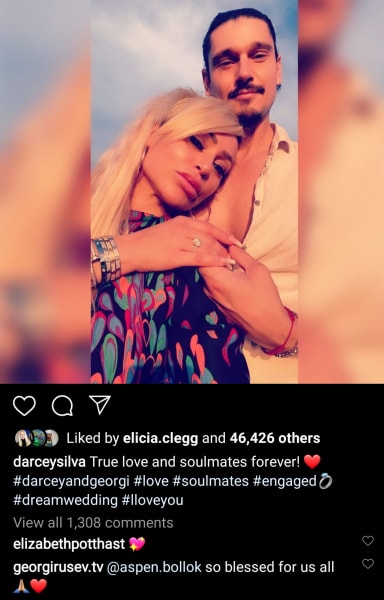 Darcey Silva IG with Georgi Rusev - true love and soulmates forever