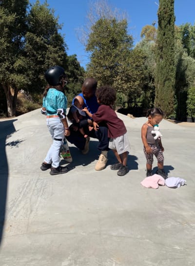 Kanye West and 3 Kids