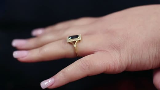 Winter Everett wears her engagement ring