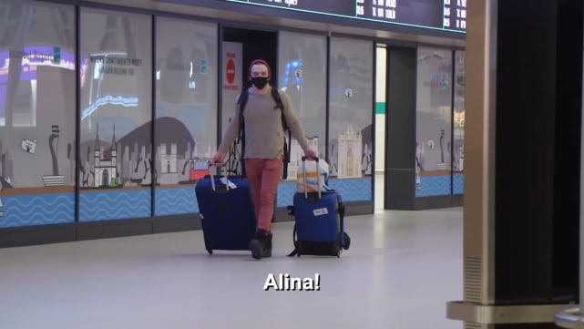 Alina doesn't realize that Caleb was delayed cleaning himself up to meet her