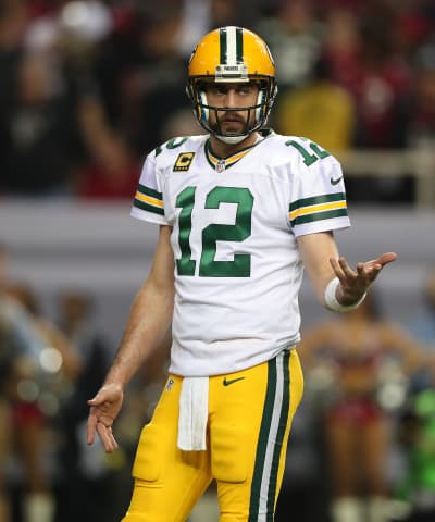 Aaron Rodgers on the Field