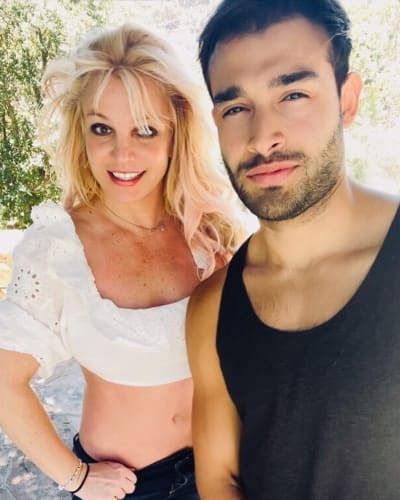 Britney Spears and Sam Asghari in August 2021