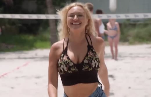 Natalie Mordovtseva on the beach (The Single Life S2 sneak peek)
