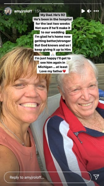 Amy Roloff with Dad