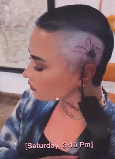 Demi Lovato Spide Tattoo
