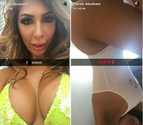 Farrah Abraham shows a lot of skin on Snapchat. 