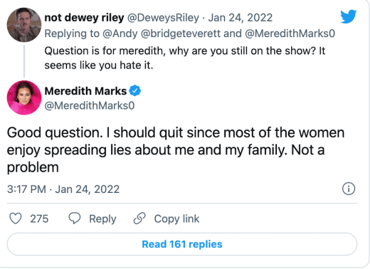 Meredith Marks quit?