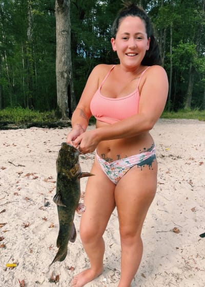 Jenelle Evans Caught a Fish