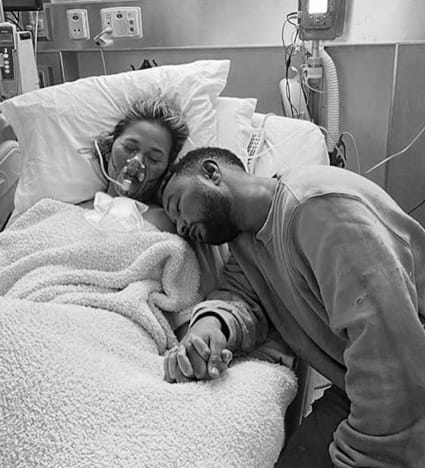 Chrissy Teigen and John Legend in Hospital