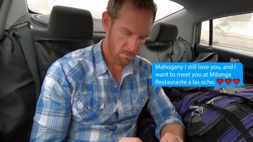 Ben Rathbone writes texts from mahogany for lunch